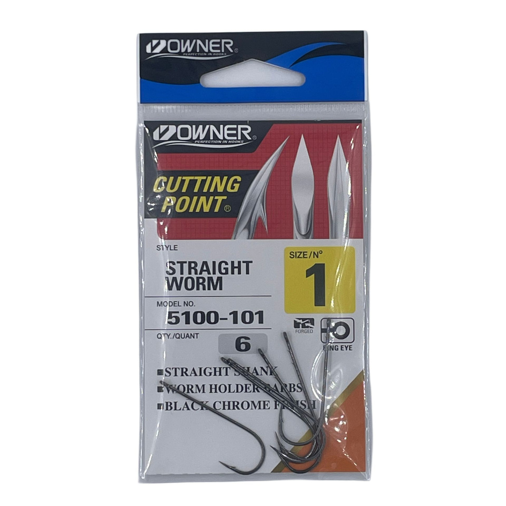 Udice Owner Straight Worm 5100-101 vel. 1